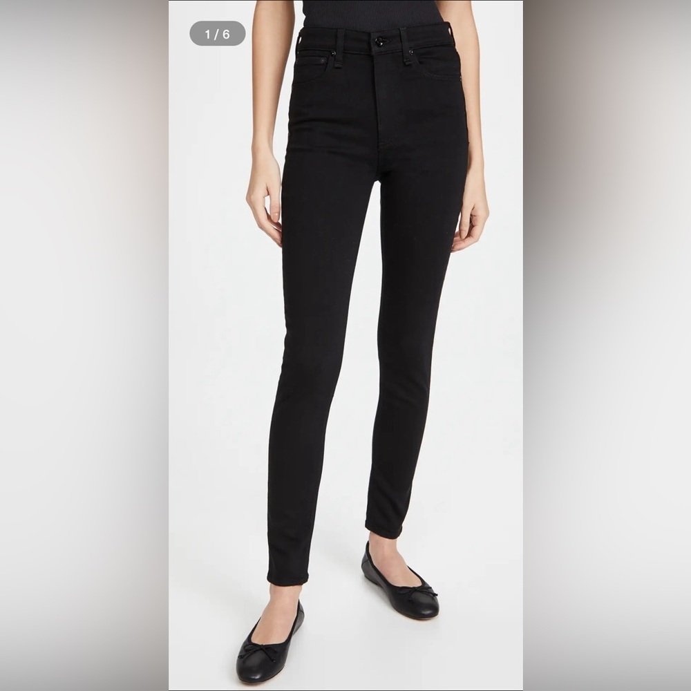 NWT RAG & BONE Nina High Rise ankle skinny Black